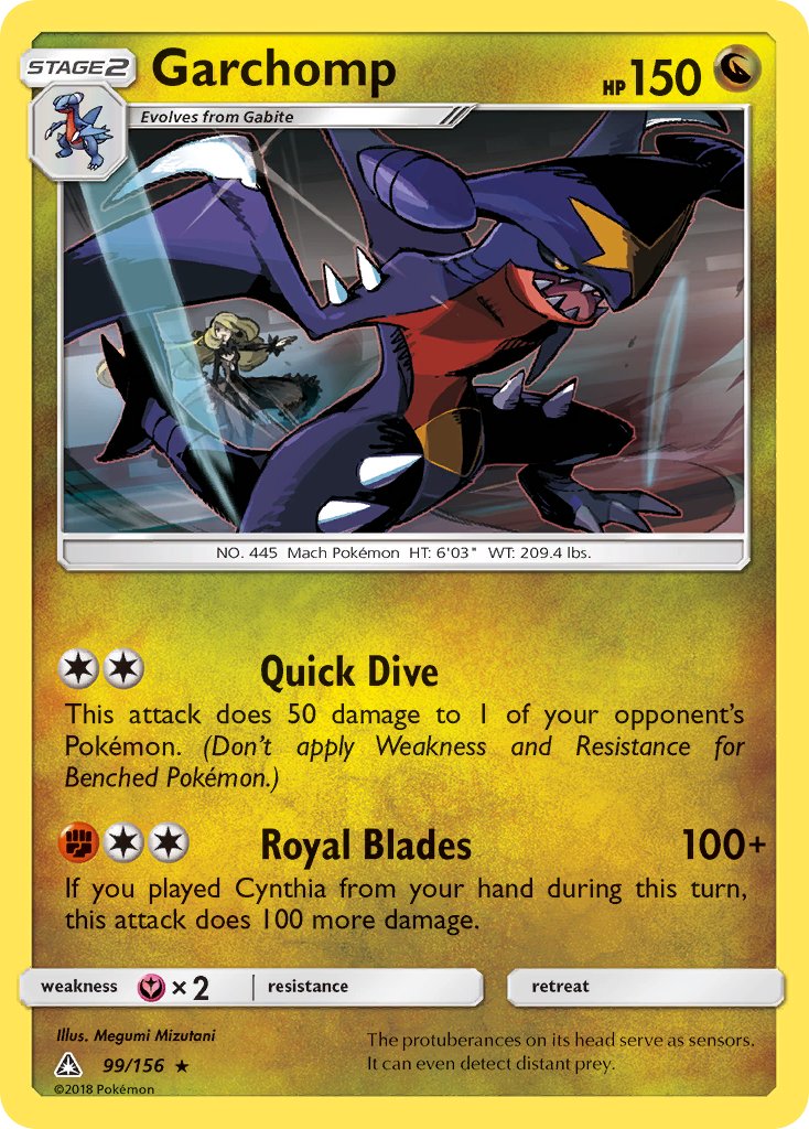 Garchomp (99/156) (Cracked Ice Holo) (Theme Deck Exclusive) [Sun & Moon: Ultra Prism] | Exor Games New Glasgow