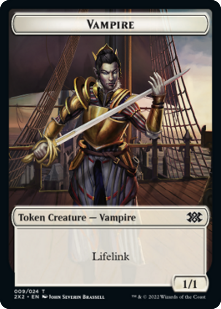 Elemental // Vampire Double-sided Token [Double Masters 2022 Tokens] | Exor Games New Glasgow