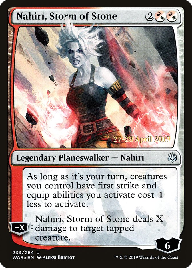 Nahiri, Storm of Stone  [War of the Spark Prerelease Promos] | Exor Games New Glasgow