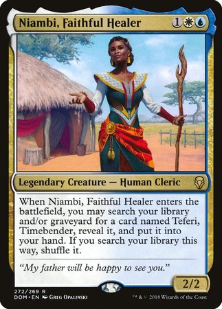 Niambi, Faithful Healer [Dominaria] | Exor Games New Glasgow