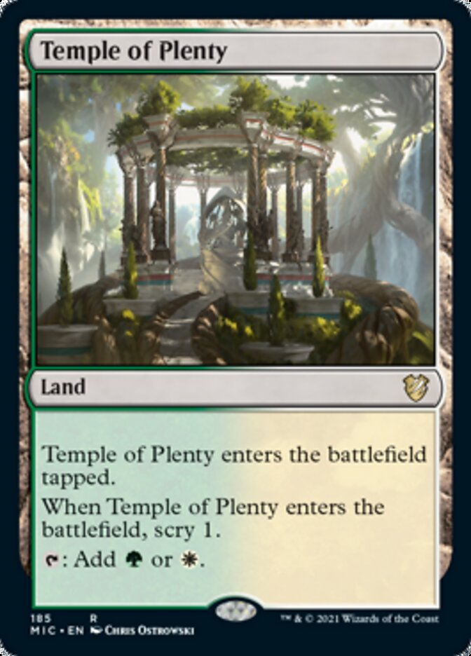 Temple of Plenty [Innistrad: Midnight Hunt Commander] | Exor Games New Glasgow