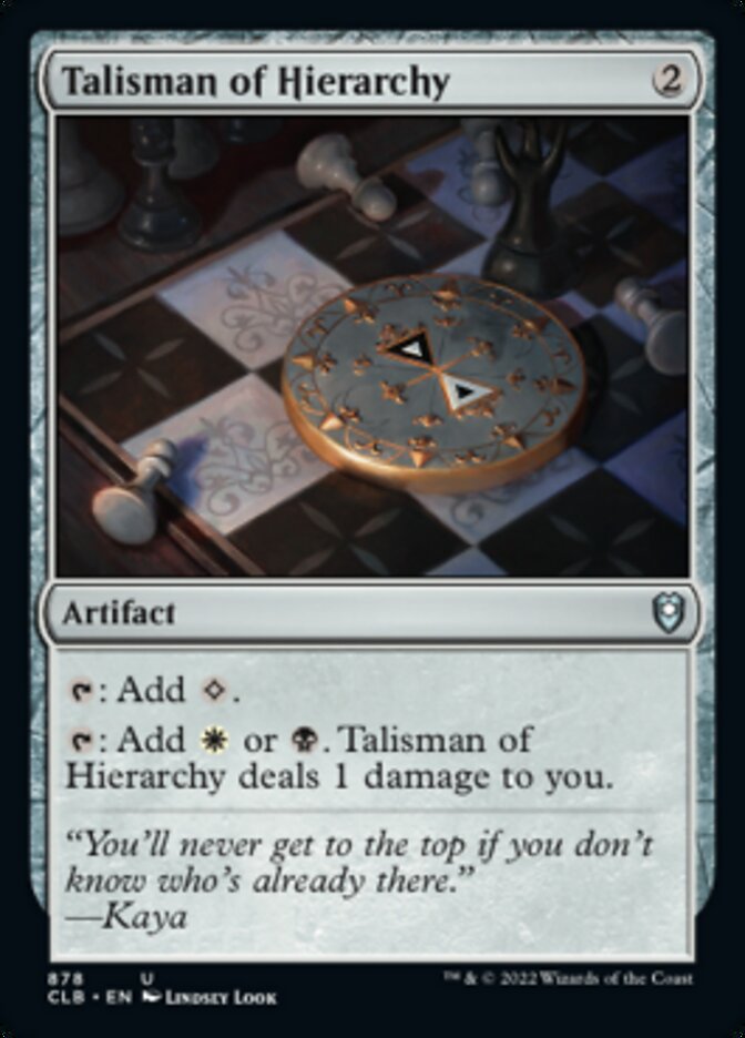 Talisman of Hierarchy [Commander Legends: Battle for Baldur's Gate] | Exor Games New Glasgow