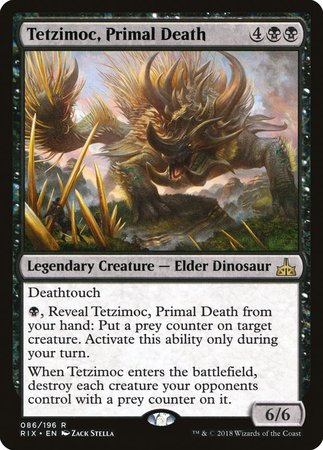 Tetzimoc, Primal Death [Rivals of Ixalan] | Exor Games New Glasgow