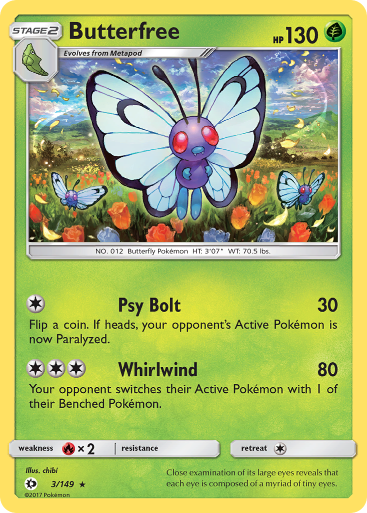 Butterfree (3/149) [Sun & Moon: Base Set] | Exor Games New Glasgow