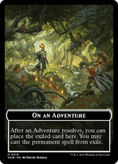 Wicked Role / Cursed Role // Emblem - On An Adventure Double-Sided Token [Wilds of Eldraine Tokens] | Exor Games New Glasgow