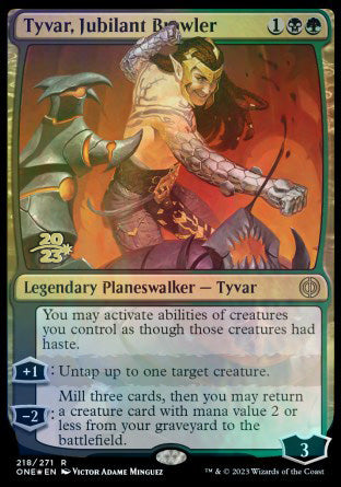 Tyvar, Jubilant Brawler [Phyrexia: All Will Be One Prerelease Promos] | Exor Games New Glasgow