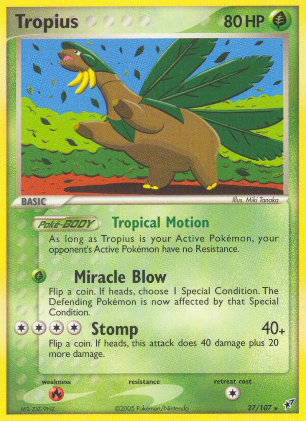 Tropius (27/107) [EX: Deoxys] | Exor Games New Glasgow