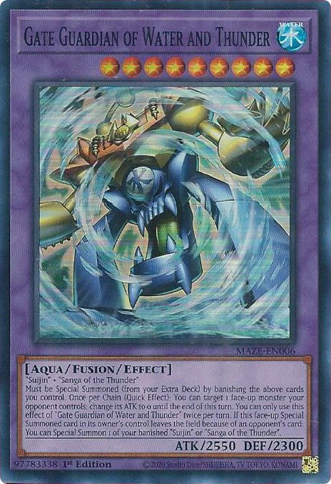 Gate Guardian of Water and Thunder [MAZE-EN006] Super Rare | Exor Games New Glasgow