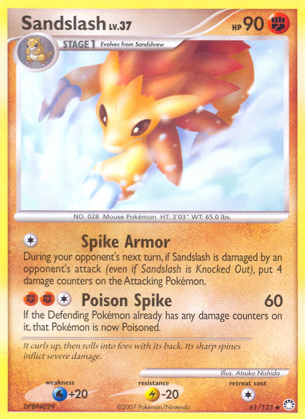 Sandslash (61/123) [Diamond & Pearl: Mysterious Treasures] | Exor Games New Glasgow