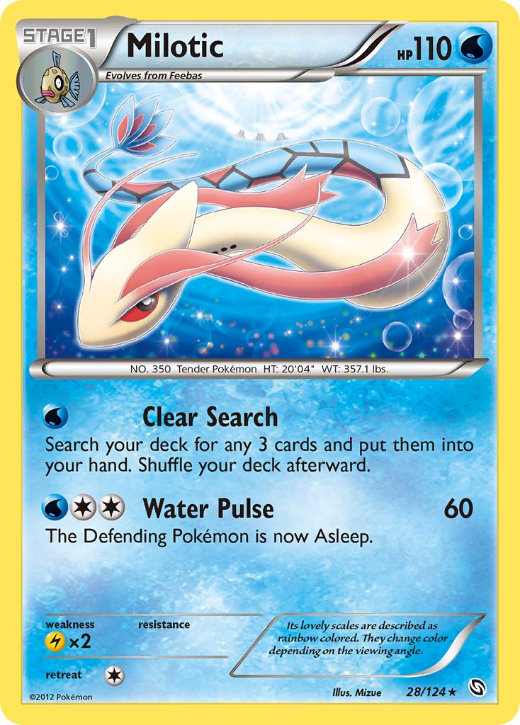 Milotic (28/124) (Theme Deck Exclusive) [Black & White: Dragons Exalted] | Exor Games New Glasgow