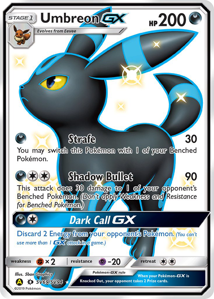 Umbreon GX (SV69/SV94) [Sun & Moon: Hidden Fates - Shiny Vault] | Exor Games New Glasgow