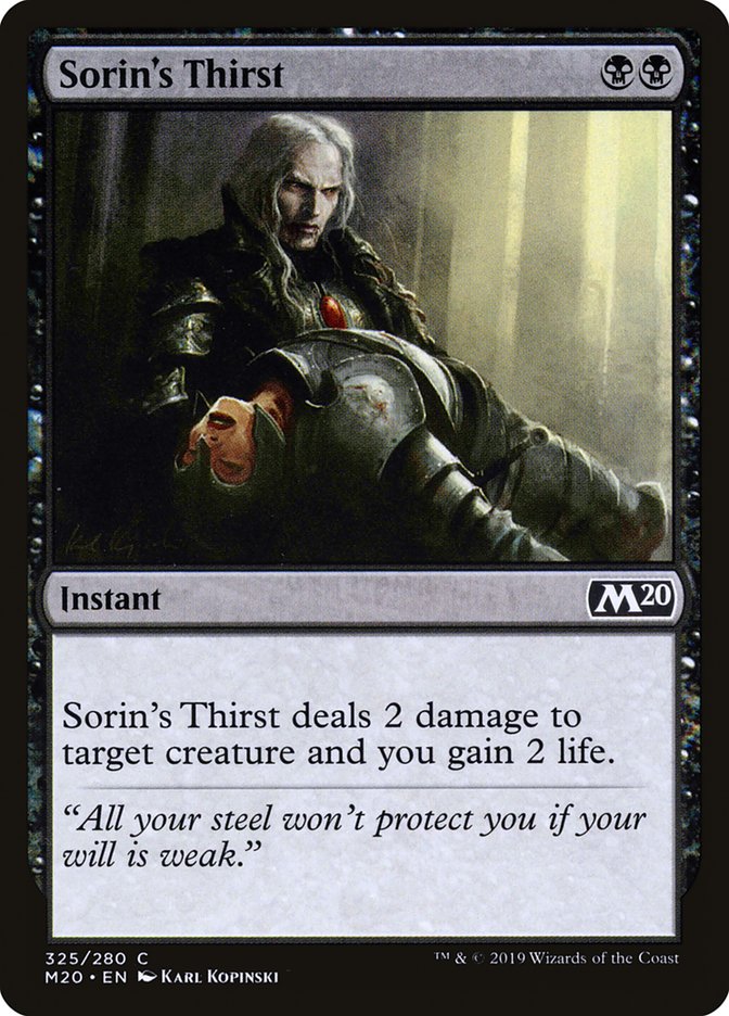 Sorin's Thirst [Core Set 2020] | Exor Games New Glasgow