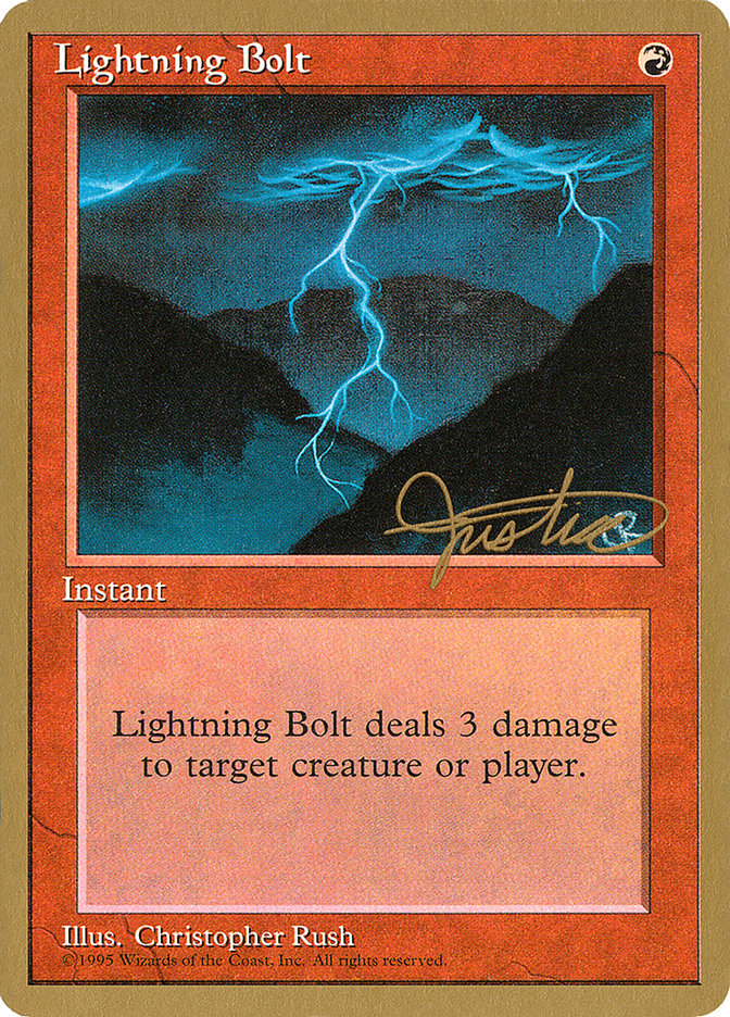 Lightning Bolt (Mark Justice) [Pro Tour Collector Set] | Exor Games New Glasgow