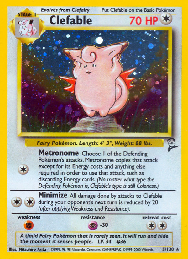 Clefable (5/130) [Base Set 2] | Exor Games New Glasgow