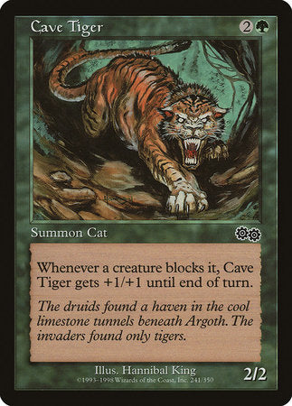 Cave Tiger [Urza's Saga] | Exor Games New Glasgow