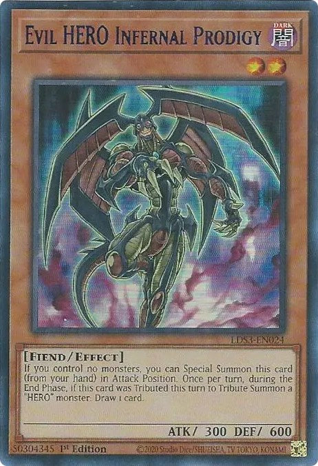 Evil HERO Infernal Prodigy (Blue) [LDS3-EN024] Ultra Rare | Exor Games New Glasgow