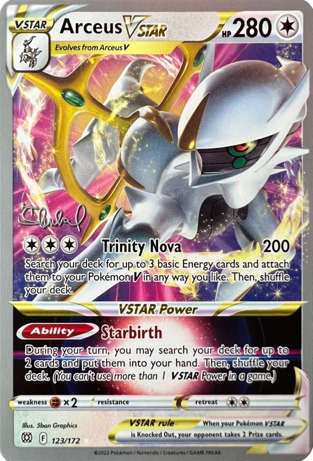 Arceus VSTAR (123/172) (ADP - Ondrej Skubal) [World Championships 2022] | Exor Games New Glasgow