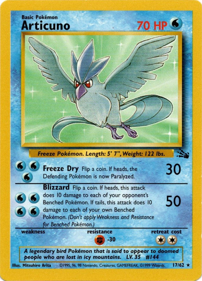 Articuno (17/62) [Fossil Unlimited] | Exor Games New Glasgow