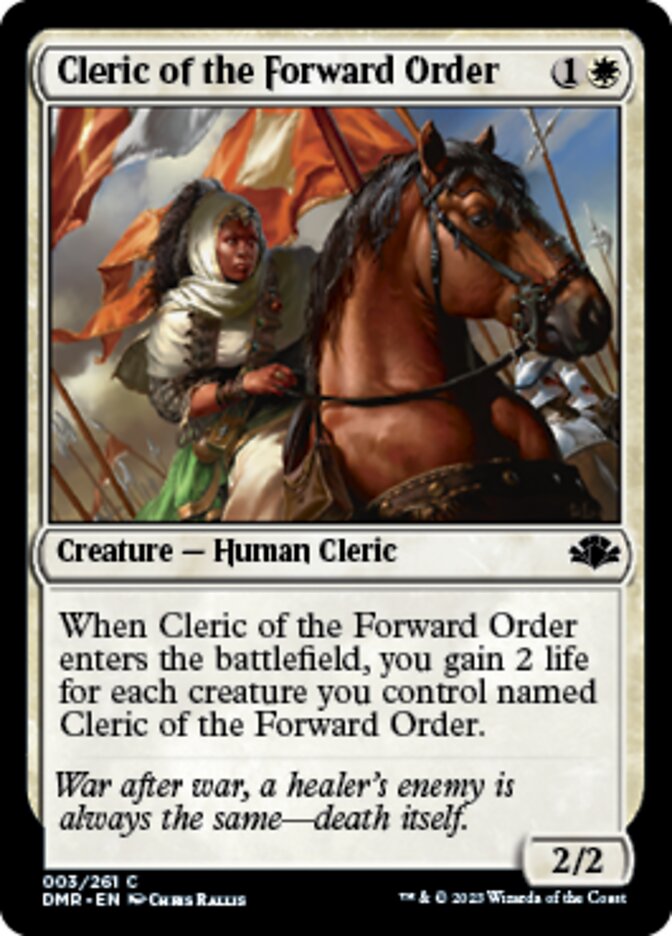 Cleric of the Forward Order [Dominaria Remastered] | Exor Games New Glasgow