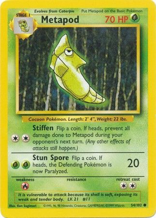 Metapod (54/102) [Base Set Unlimited] | Exor Games New Glasgow