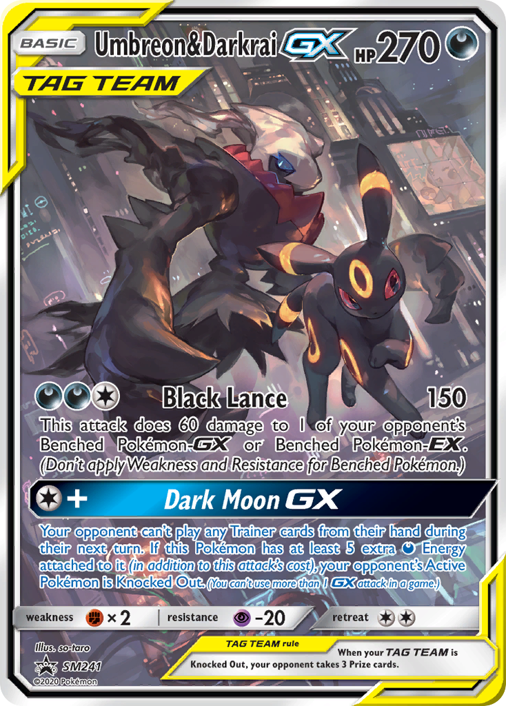 Umbreon & Darkrai GX (SM241) (Jumbo Card) [Sun & Moon: Black Star Promos] | Exor Games New Glasgow