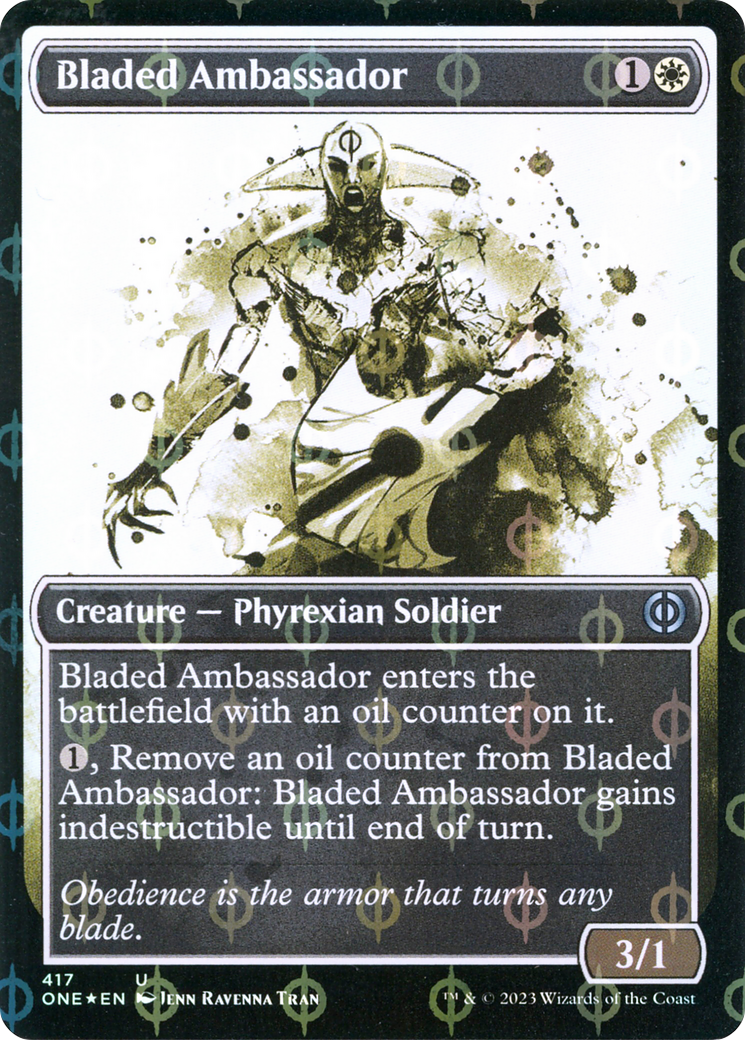 Bladed Ambassador (Showcase Ichor Step-and-Compleat Foil) [Phyrexia: All Will Be One] | Exor Games New Glasgow