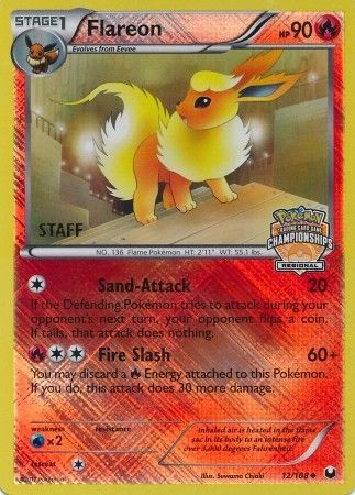 Flareon (12/108) (Regional Championship 2013 Promo Staff) [Black & White: Dark Explorers] | Exor Games New Glasgow