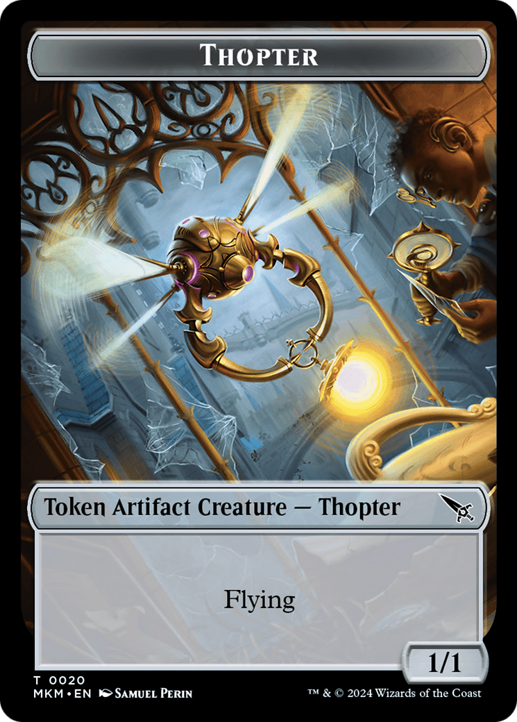 Thopter // Treasure Double-Sided Token [Murders at Karlov Manor Commander Tokens] | Exor Games New Glasgow