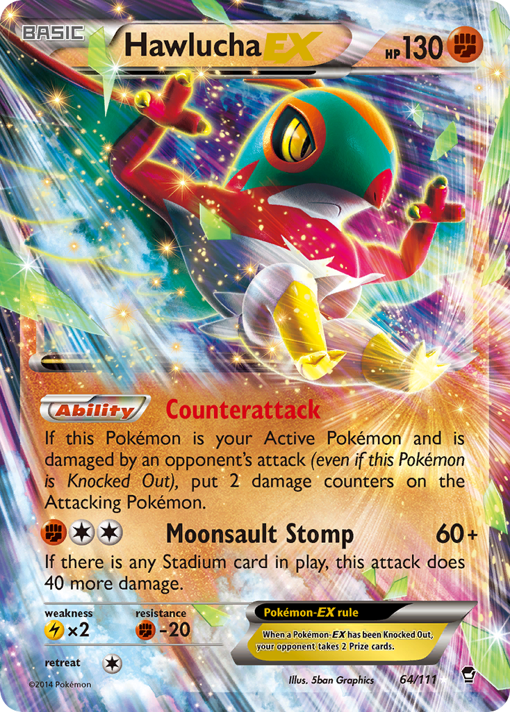 Hawlucha EX (64/111) [XY: Furious Fists] | Exor Games New Glasgow