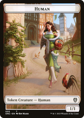 Human // Spirit Double-Sided Token [Phyrexia: All Will Be One Commander Tokens] | Exor Games New Glasgow