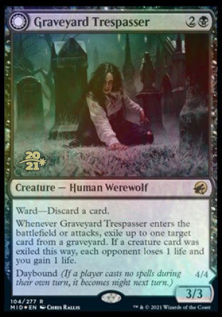Graveyard Trespasser // Graveyard Glutton [Innistrad: Midnight Hunt Prerelease Promos] | Exor Games New Glasgow