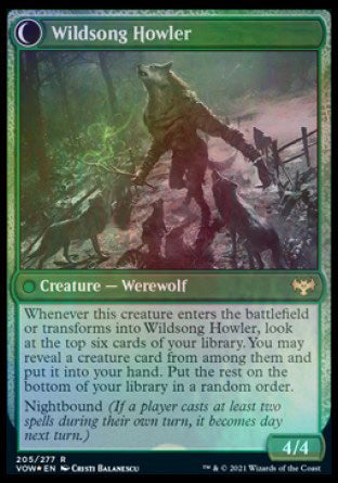 Howlpack Piper // Wildsong Howler [Innistrad: Crimson Vow Prerelease Promos] | Exor Games New Glasgow