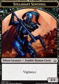 Steadfast Sentinel // Zombie Double-sided Token [Hour of Devastation Tokens] | Exor Games New Glasgow