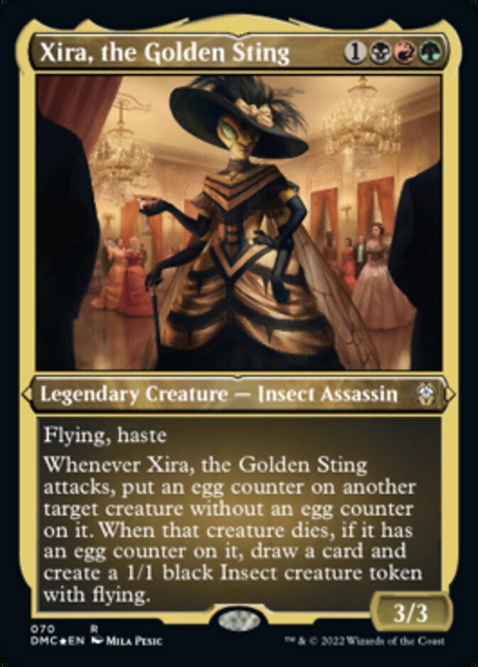 Xira, the Golden Sting (Foil Etched) [Dominaria United Commander] | Exor Games New Glasgow