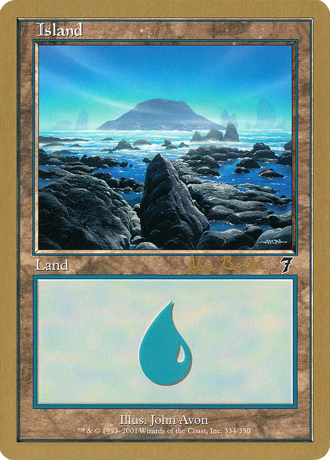 Island (ab334) (Alex Borteh) [World Championship Decks 2001] | Exor Games New Glasgow