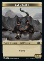 Cat Dragon // Soldier Double-sided Token [Double Masters 2022 Tokens] | Exor Games New Glasgow