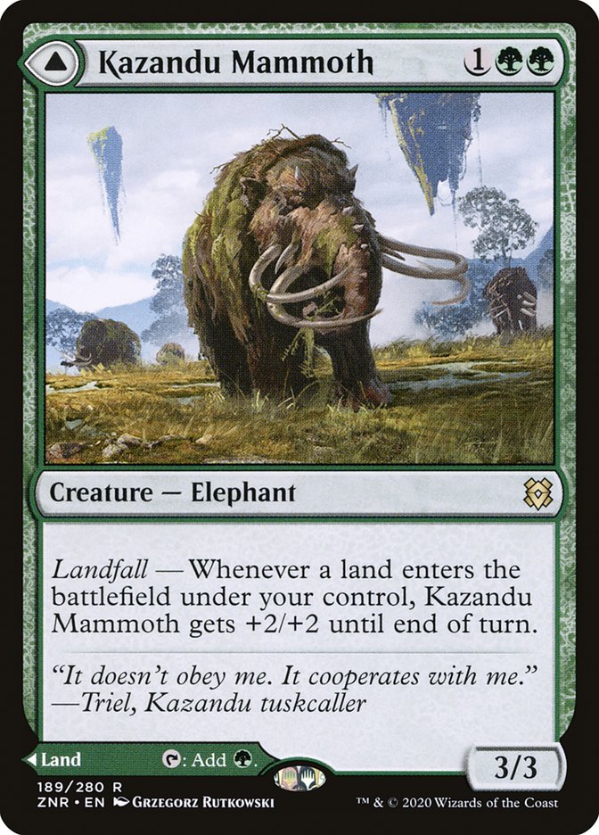 Kazandu Mammoth // Kazandu Valley [Zendikar Rising] | Exor Games New Glasgow