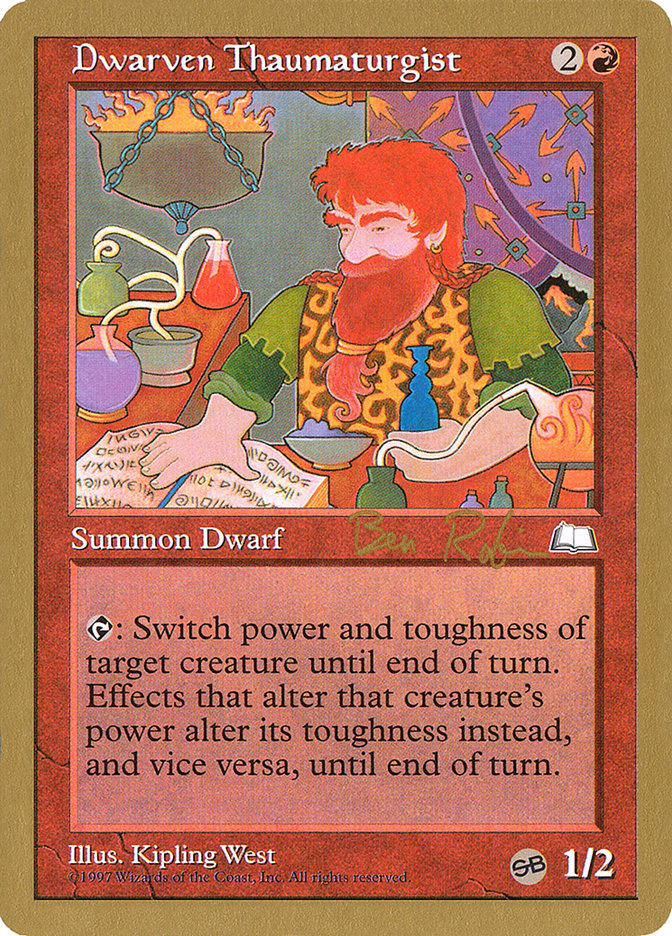 Dwarven Thaumaturgist (Ben Rubin) (SB) [World Championship Decks 1998] | Exor Games New Glasgow