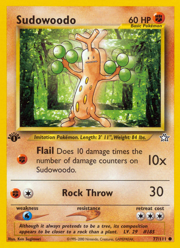 Sudowoodo (77/111) [Neo Genesis 1st Edition] | Exor Games New Glasgow