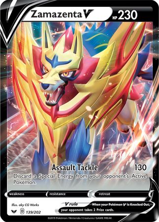 Zamazenta V (139/202) (Jumbo Card) [Sword & Shield: Base Set] | Exor Games New Glasgow