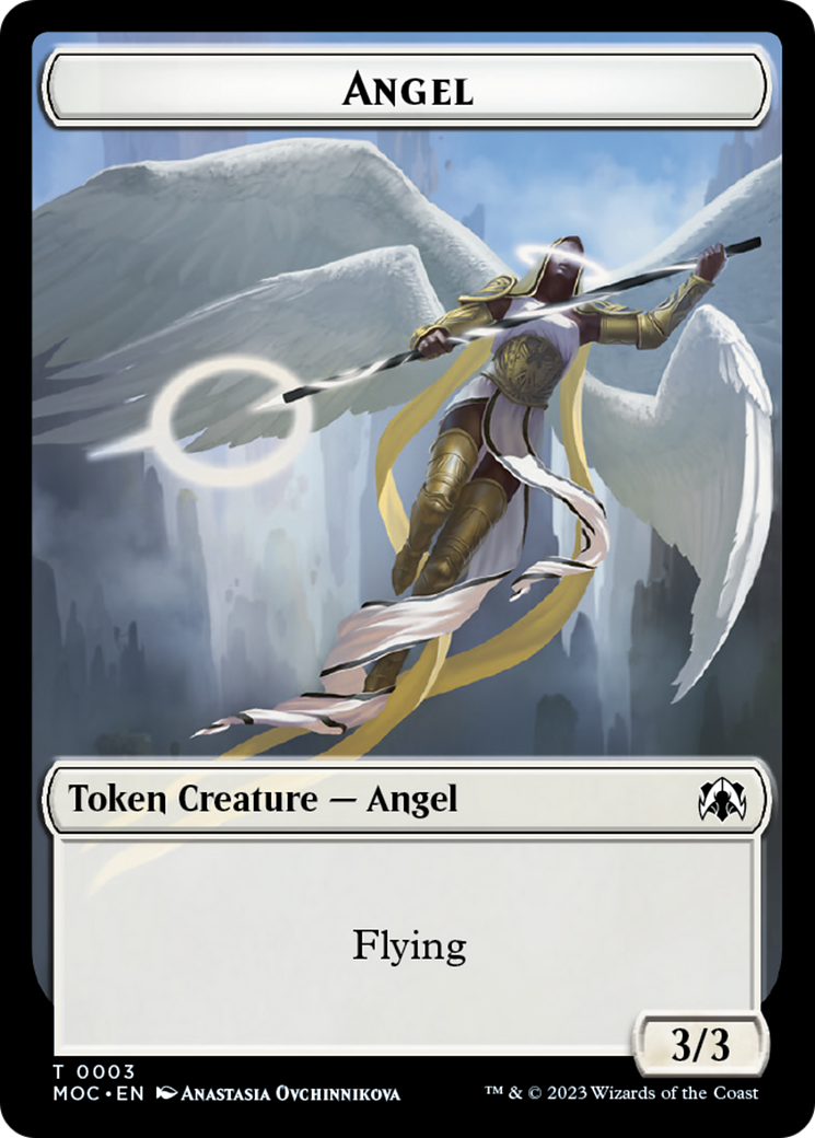 Angel (3) // Demon Double-Sided Token [March of the Machine Commander Tokens] | Exor Games New Glasgow