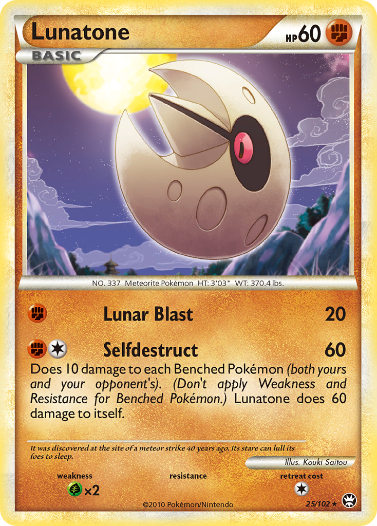 Lunatone (25/102) [HeartGold & SoulSilver: Triumphant] | Exor Games New Glasgow