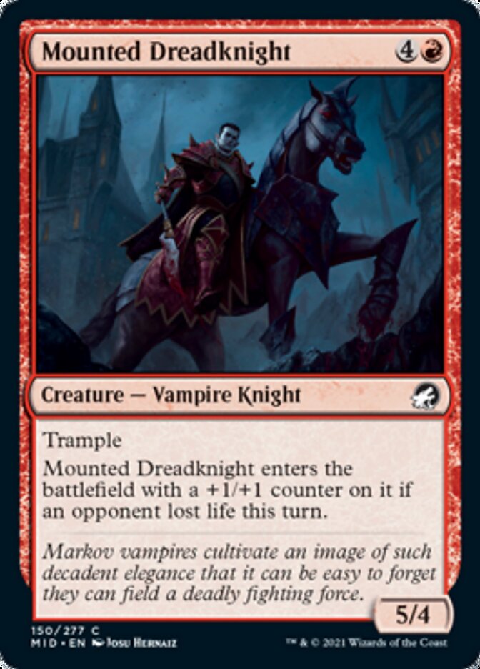 Mounted Dreadknight [Innistrad: Midnight Hunt] | Exor Games New Glasgow