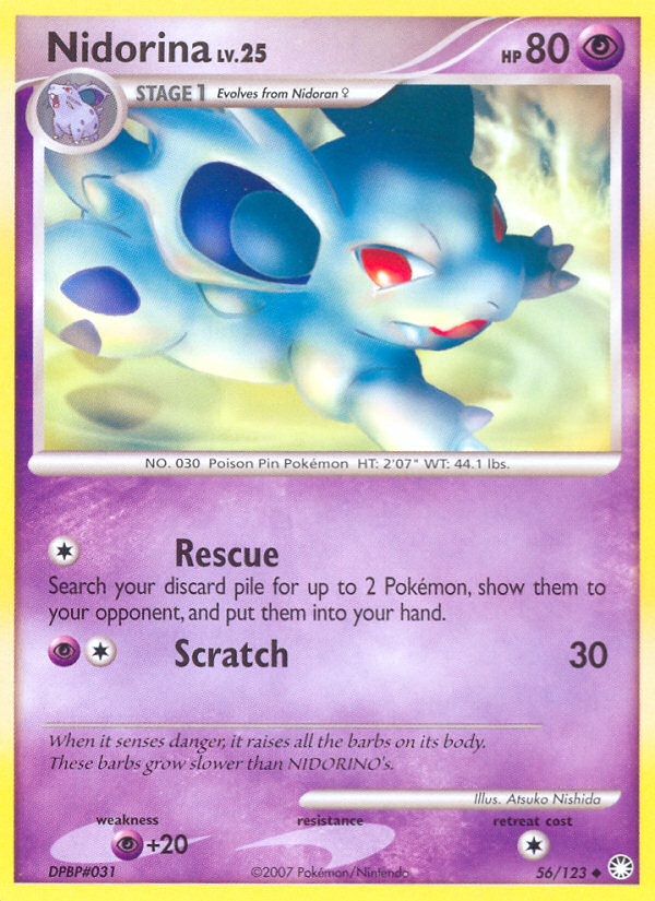 Nidorina (56/123) [Diamond & Pearl: Mysterious Treasures] | Exor Games New Glasgow