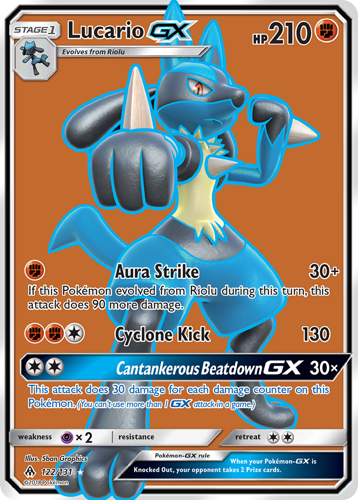 Lucario GX (122/131) [Sun & Moon: Forbidden Light] | Exor Games New Glasgow