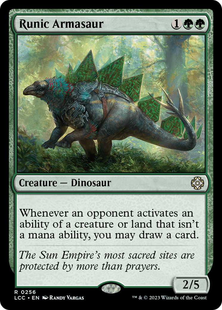 Runic Armasaur [The Lost Caverns of Ixalan Commander] | Exor Games New Glasgow