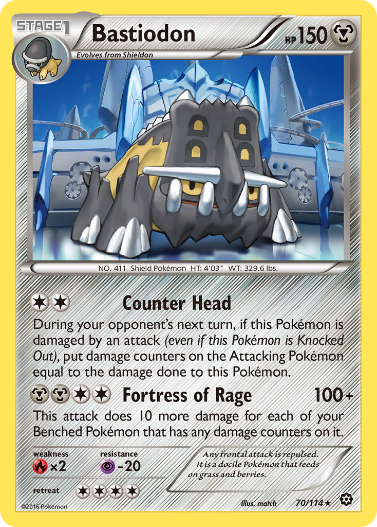 Bastiodon (70/114) [XY: Steam Siege] | Exor Games New Glasgow