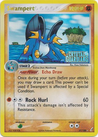 Swampert (27/100) (Stamped) [EX: Crystal Guardians] | Exor Games New Glasgow