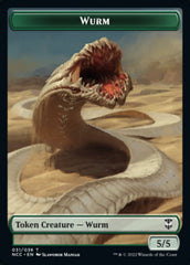 Elf Warrior // Wurm Double-sided Token [Streets of New Capenna Commander Tokens] | Exor Games New Glasgow