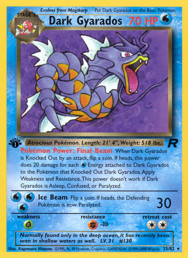 Dark Gyarados (25/82) [Team Rocket 1st Edition] | Exor Games New Glasgow